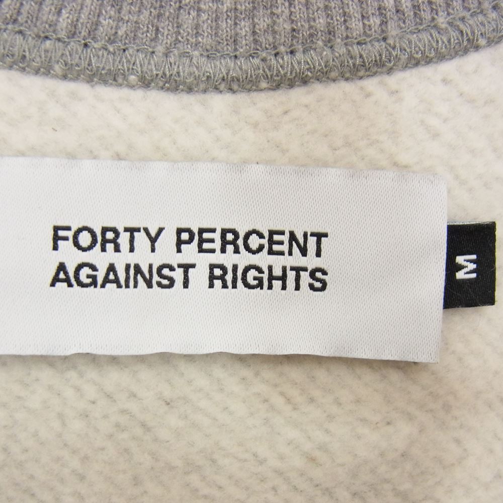 FORTY PERCENT AGAINST RIGHTS スウェット トレーナー