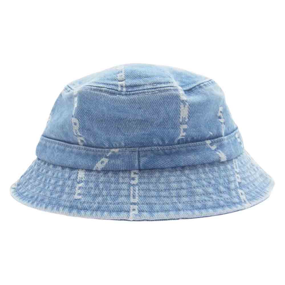 Supreme シュプリーム 帽子 20AW Logo Stripe Jacquard Denim Crusher