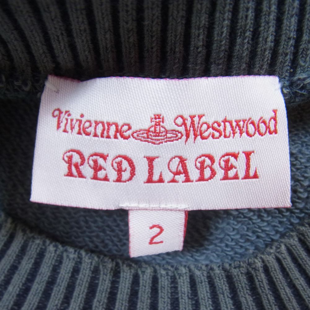 Vivienne Westwood ヴィヴィアンウエストウッド スウェット RED LABEL レッドレーベル オーブ ORB 刺繍 スウェット  トレーナー ワンピース 長袖 チャコール系 2