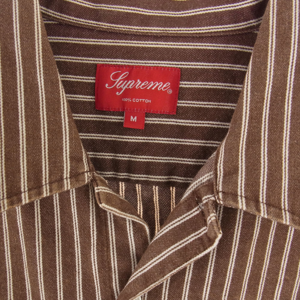 Supreme シュプリーム 半袖シャツ 17SS Stripe Denim S/S Shirt