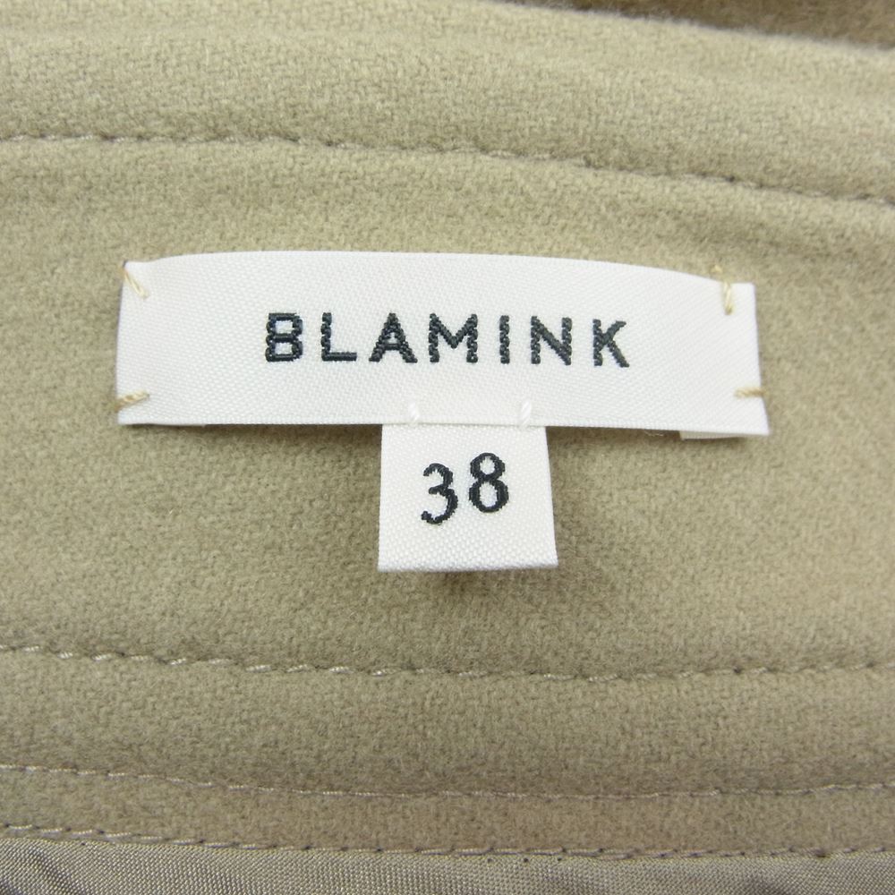 ブラミンク BLAMINK 7924-230-0132 ウール フランネル ラップ スカート ベージュ系 38