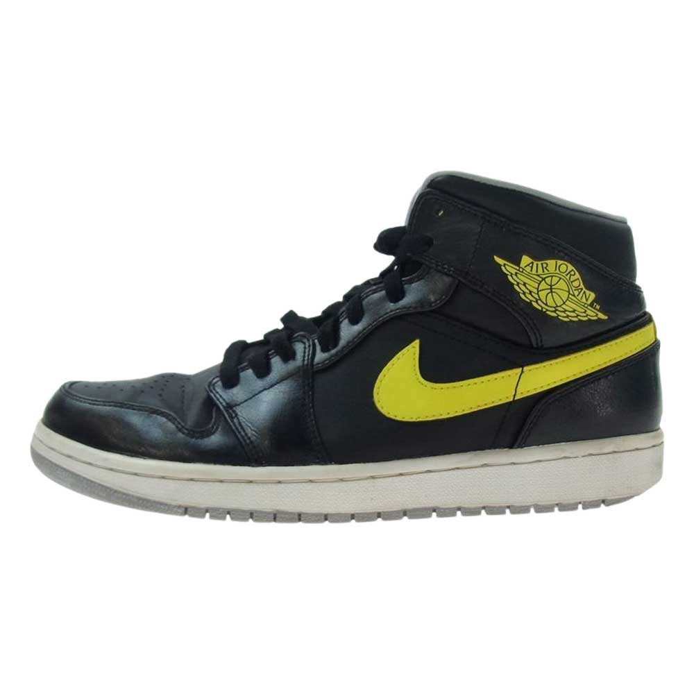 NIKE ナイキ スニーカー 554724-070 AIR JPRDAN 1 MID BLACK/VIBRANT