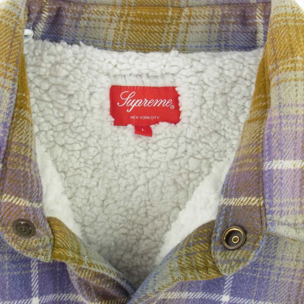 Supreme シュプリーム ジャケット Shearling Lined Flannel Shirt