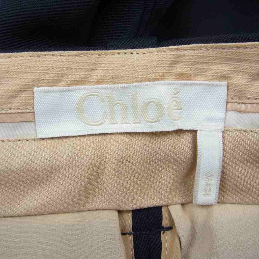 Chloe クロエ パンツ ツイルウール 裾 サイド ファスナー ジップ