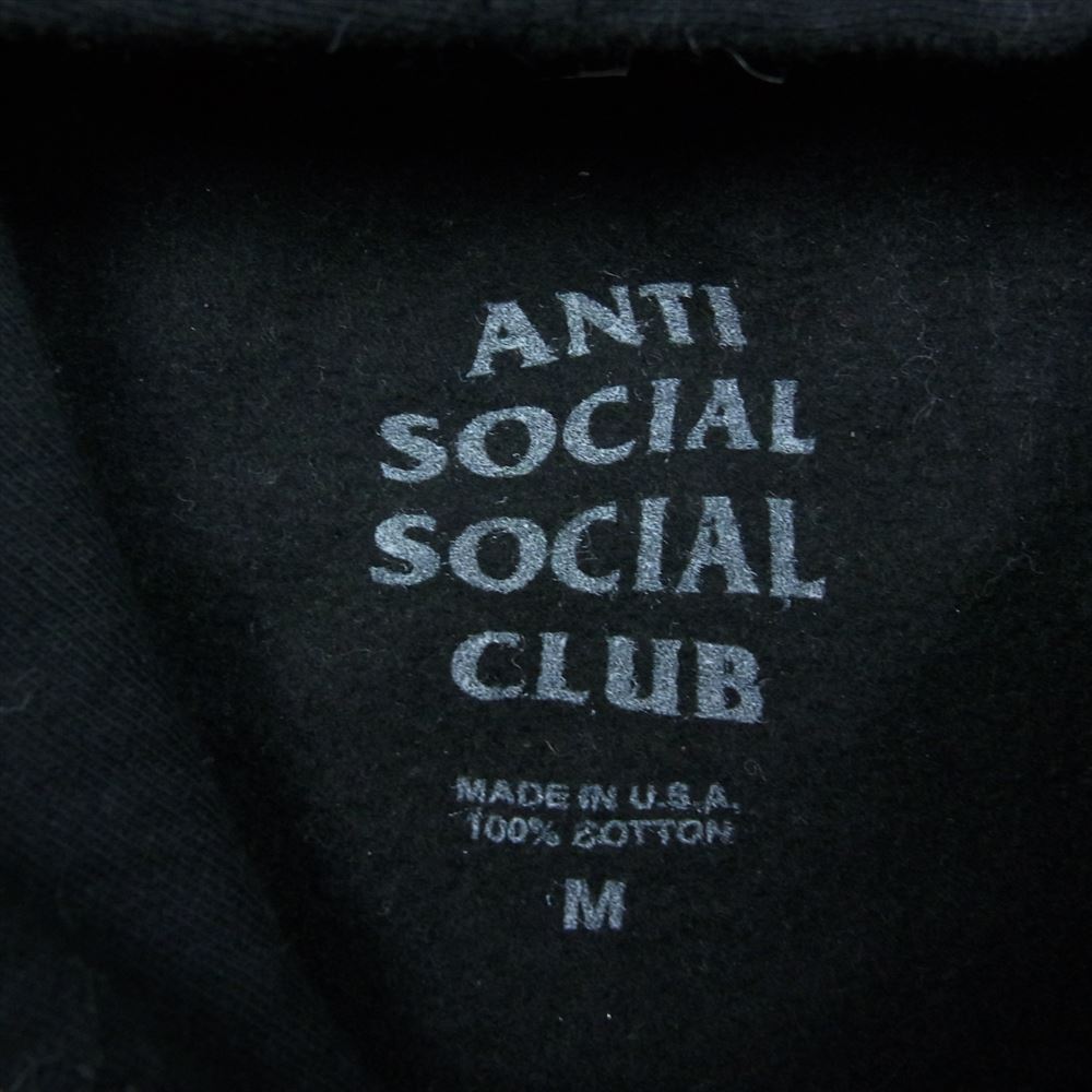 ANTI SOCIAL SOCIAL CLUB アンチソーシャルソーシャルクラブ ×PLAY BOY プレイボーイ バック ロゴ プリント プルオーバー スウェット パーカー ブラック