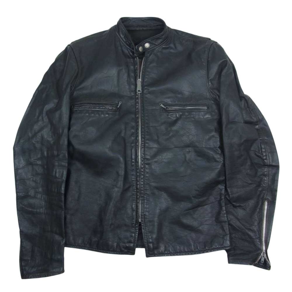 ブルックス Brooks ジャケット 【訳難有】Vintage Single Leather Jacket ヴィンテージ シングル レザー ライダース  ジャケット ブラック系