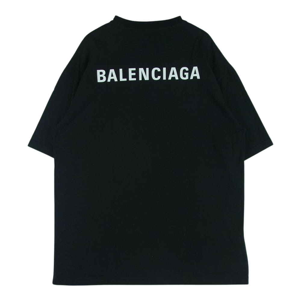 バレンシアガ/BALENCIAGA  612966 ロゴ 半袖T ブラック XL