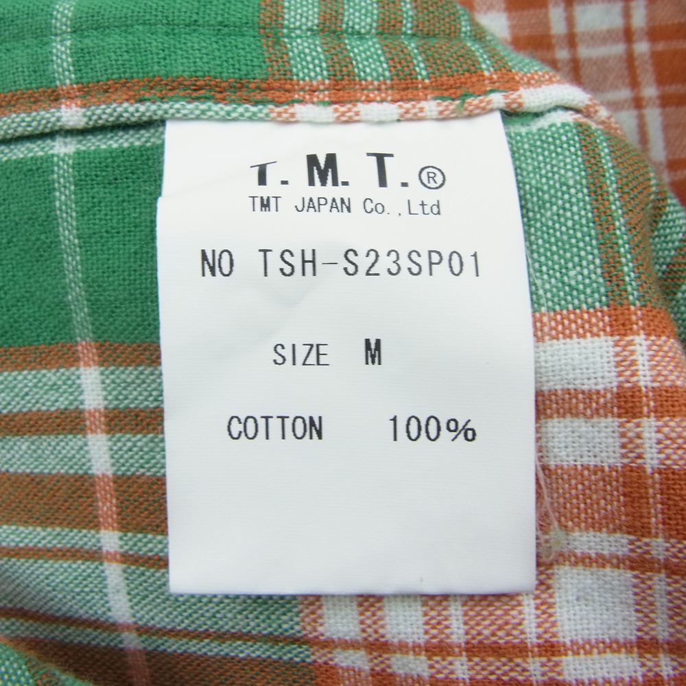 TMT ティーエムティー 長袖シャツ TSH-S23SP01 REVIVAL W-GAUZE PLAID