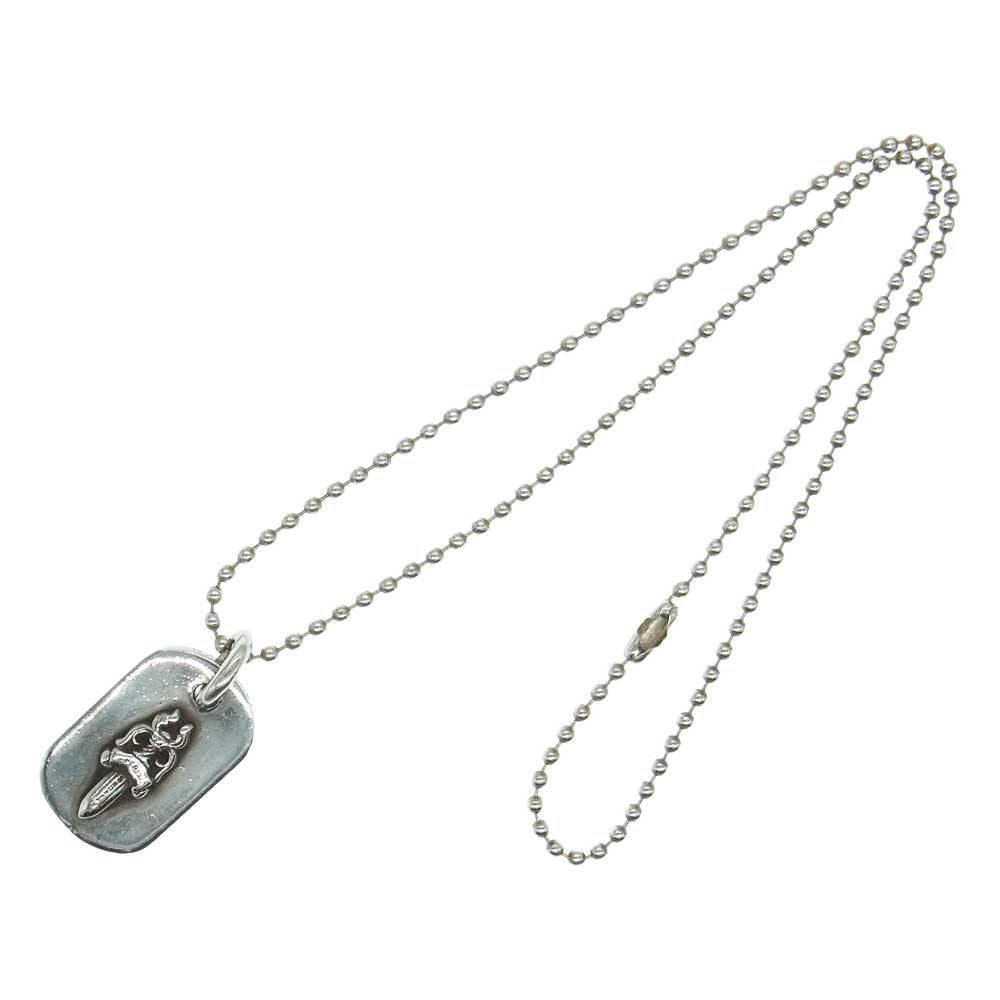 CHROME HEARTS クロムハーツ（原本無） ネックレス Dogtag SML Raised