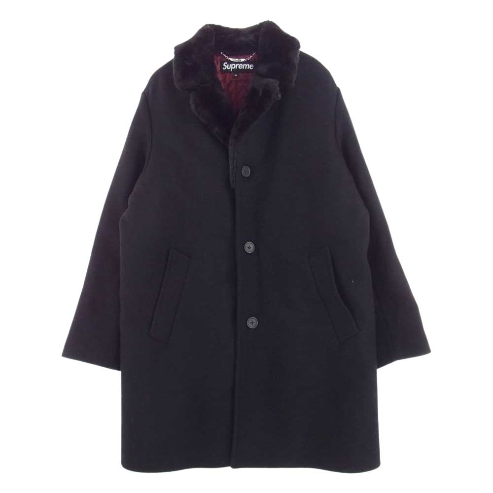 M supreme 15AW Fur Collar Tweed Coat - ステンカラーコート