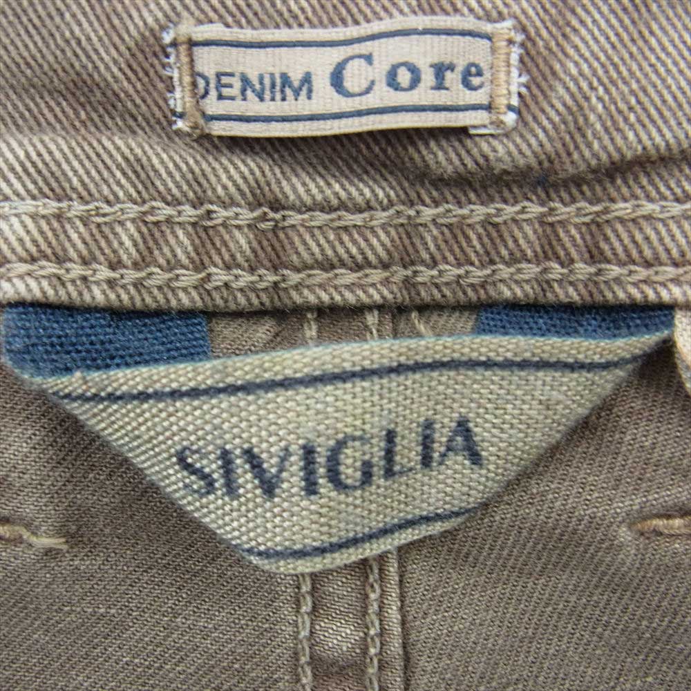 メンズSIVIGLIA ダメージ加工 テーパード デニム ジーンズ パンツ イタリア製