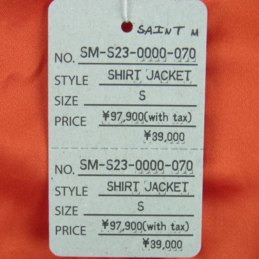 セントマイケル SAINT MICHAEL 23SS SM-S23-0000-070 Western Shirt Jacket ウエスタン シャツ ジャケット レッド系 ベージュ系 S【新古品】【未使用】