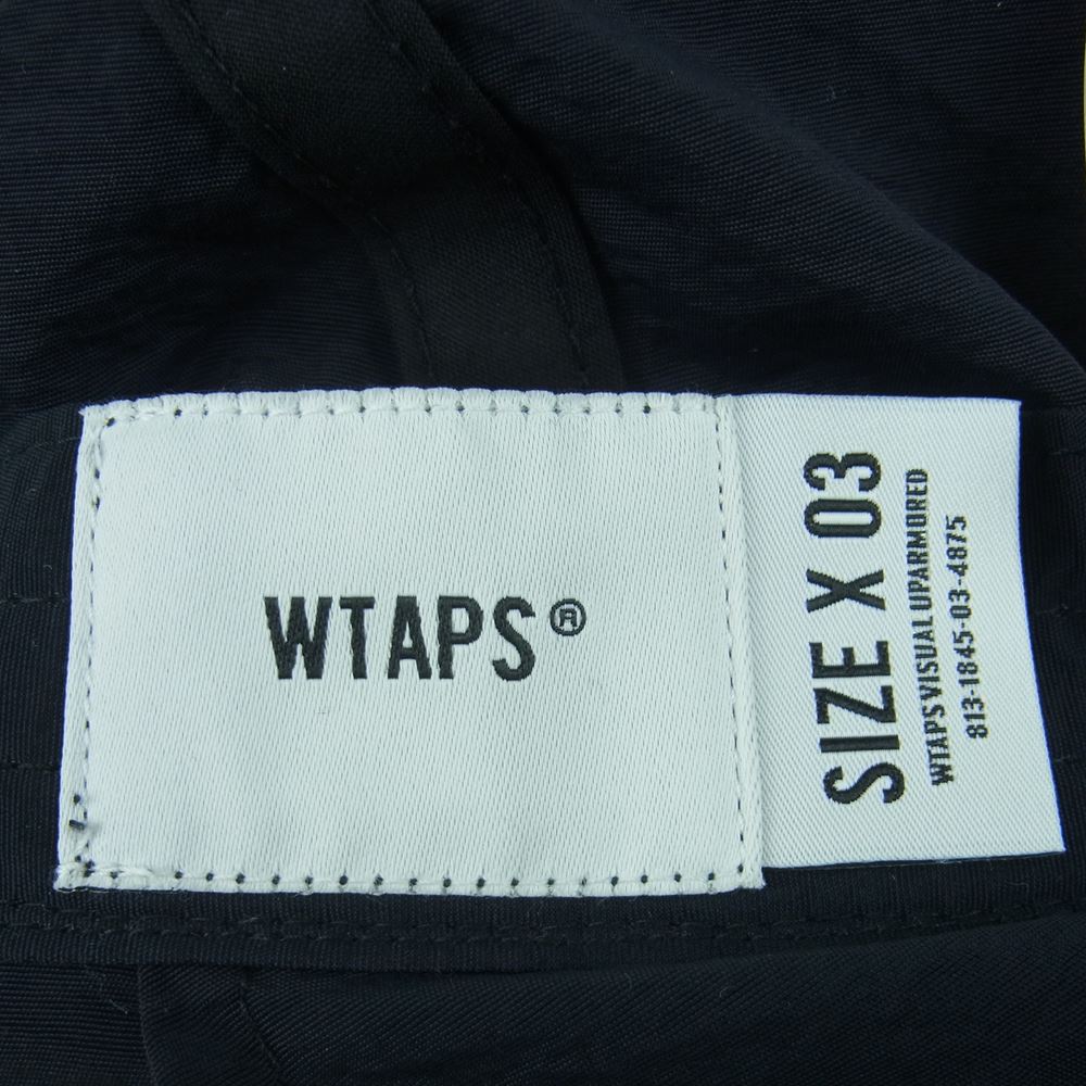 WTAPS ダブルタップス 帽子 22SS 221HCDT-HT12 FACEHUGGER CAP NYLON TAFFETA フェイスガード  キャップ 帽子 ブラック系 03