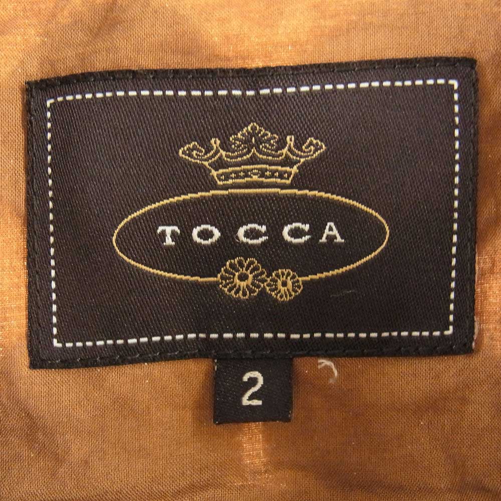 TOCCA ライトベージュ ドット柄ワンピース