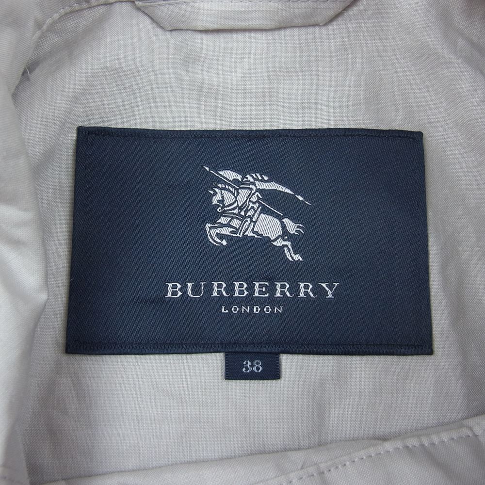 BURBERRY バーバリー B1A19-147-06 リネン ショート コート グレー系