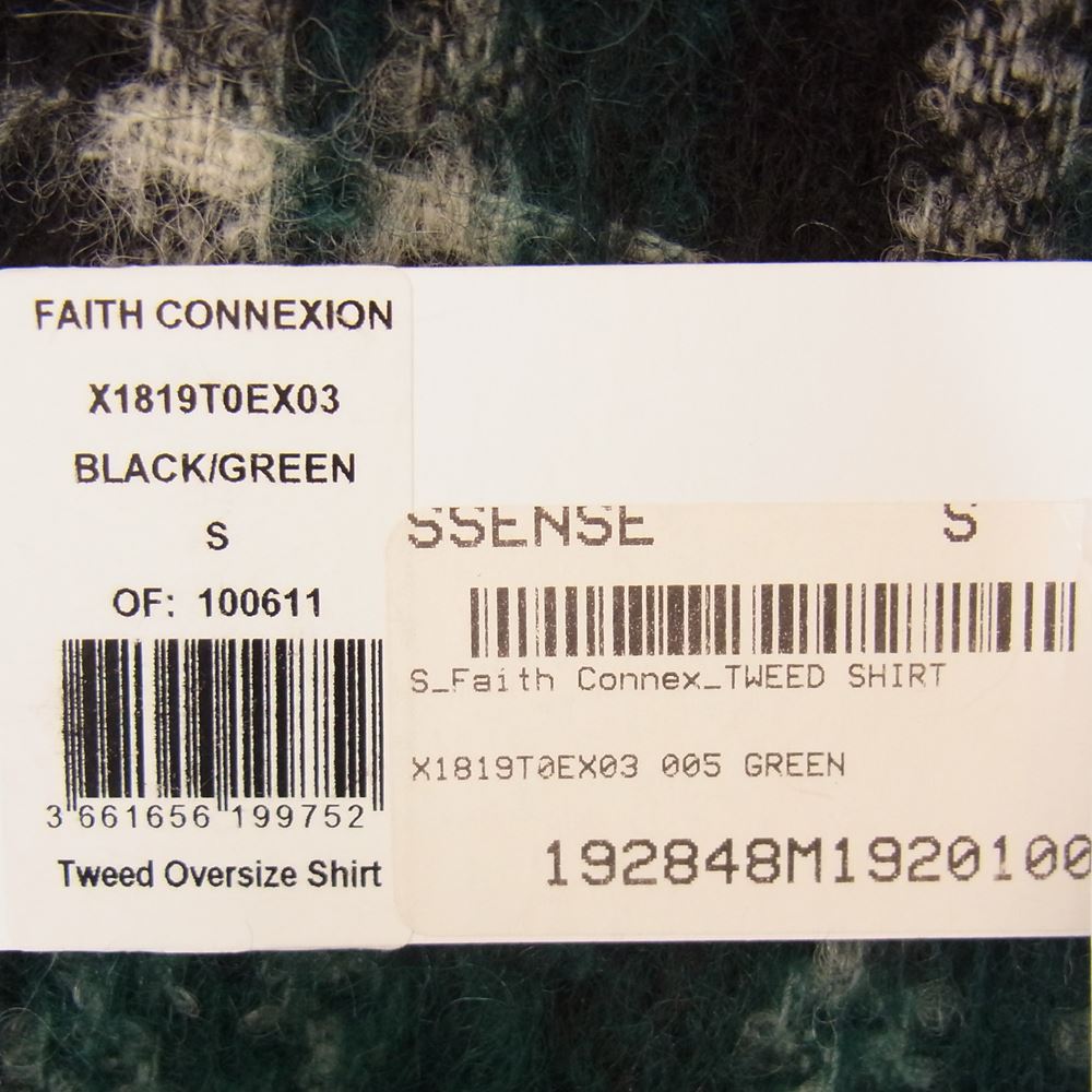 フェイスコネクション FAITH CONNEXION 長袖シャツ TWEED OVERSIZE