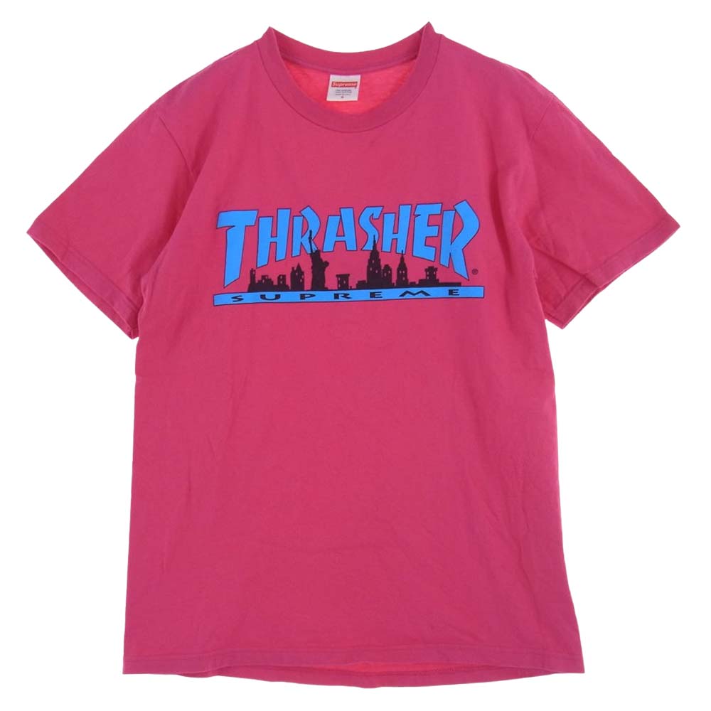 SUPREME シュプリーム 21AW×Thrasher Skyline Tee スラッシャー スカイライン 半袖Tシャツ ブラック