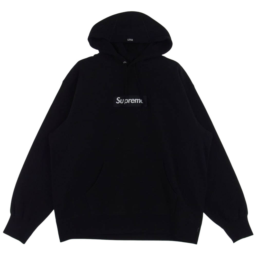 supreme 2021 box logo hoodie black XL