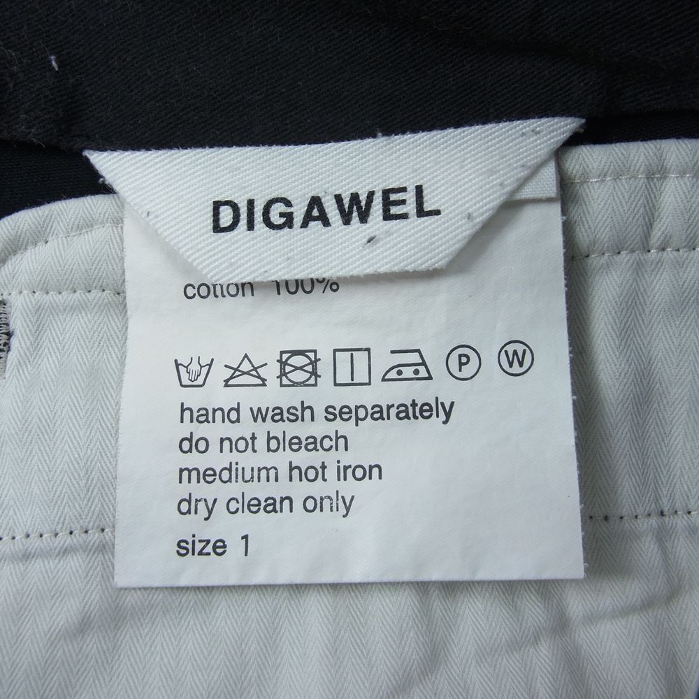 ディガウェル DIGAWEL パンツ コットン パンツ ブラック系 1 DIGAWEL