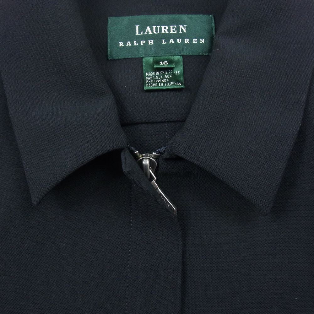 ローレン LAUREN ジャケット RALPH LAUREN ジップ ジャケット ブラック系 16【美品】