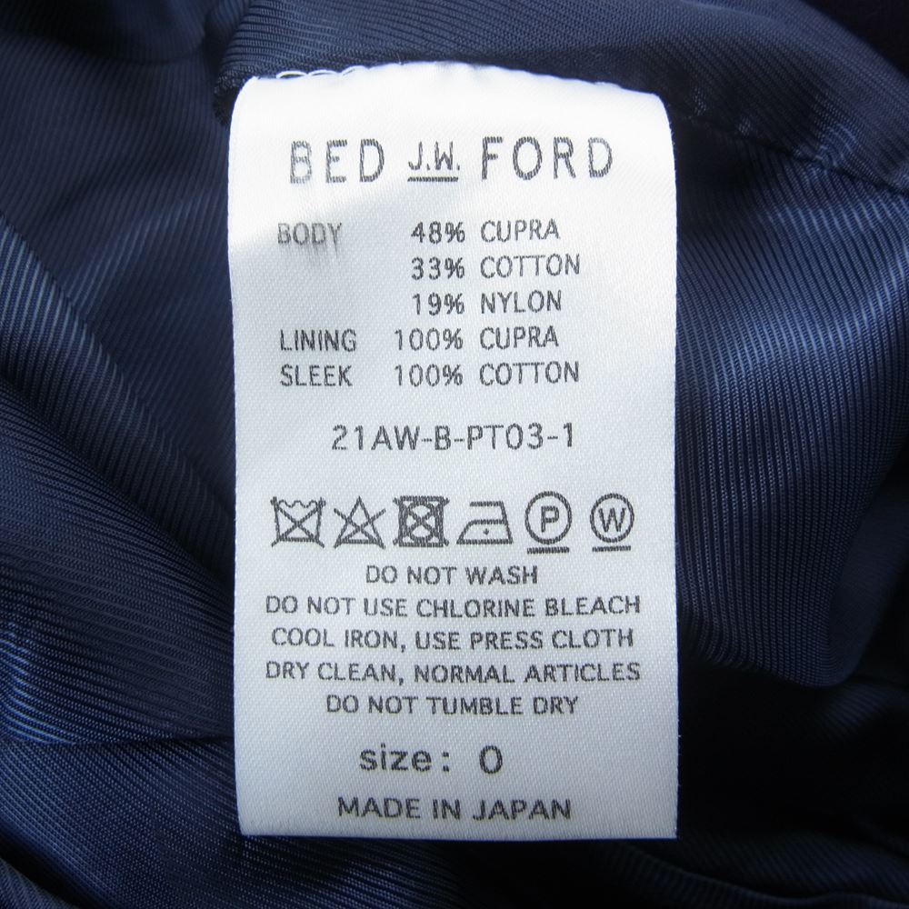 ベッドフォード BED J.W. FORD パンツ 21AW-B-PT03-01 Over Waist