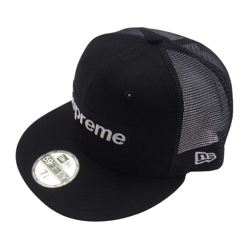 Supreme シュプリーム 帽子 23SS Box Logo New Era ニューエラ ボックスロゴ メッシュ キャップ ブラック系  58.7cm【新古品】【未使用】