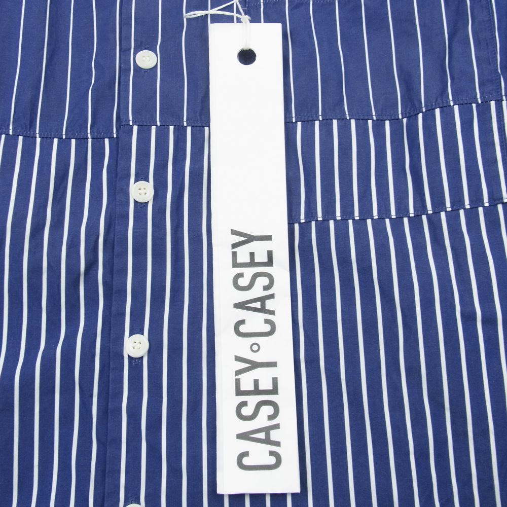 CASEY CASEYケイシー ケイシー フランス製バンドカラーインディゴライトデニムジャケット【LJKA65926】