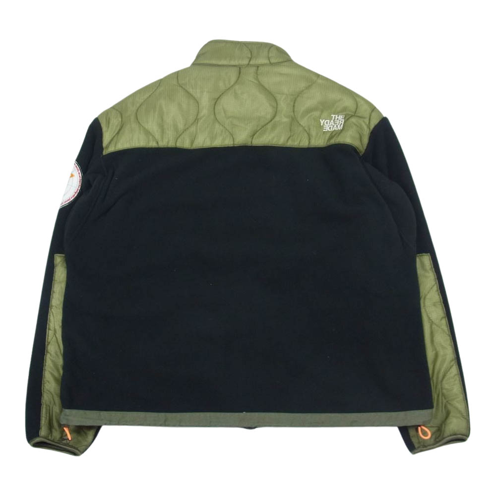 63k9 READY MADE レディメイド 20AW Fleece Jacket フリースジャケット ライナー切替 2 カーキ ホワイト ブルゾン アウター 羽織 上着