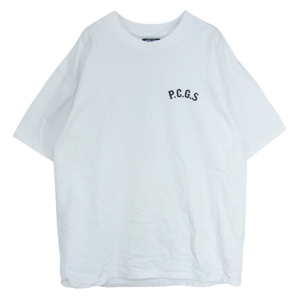ポークチョップ PORKCHOP Ｔシャツ ロゴ プリント 長袖 Tシャツ ホワイト系 XL