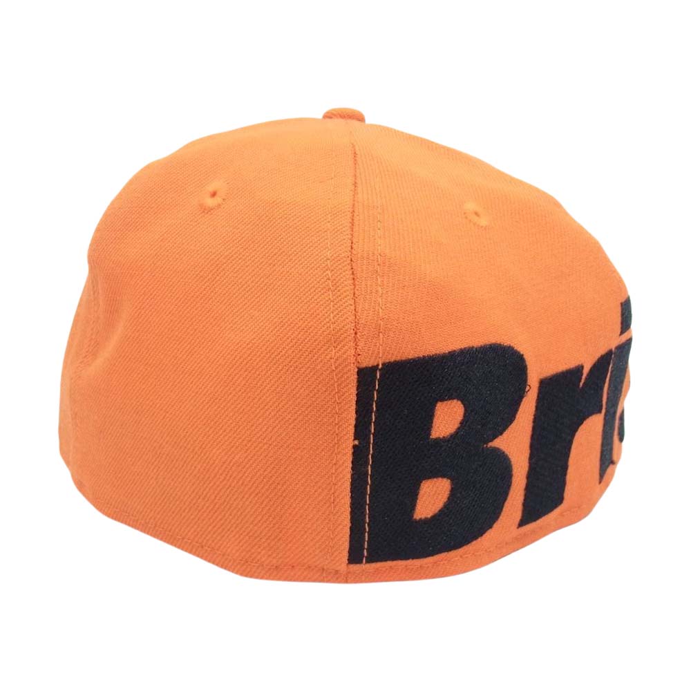 F.C.R.B. エフシーアールビー 帽子 FCRB-178072 × NEW ERA ニューエラ EMBLEM 59FIFTY エンブレム 刺繍  ベースボール キャップ オレンジ系 7 1/4