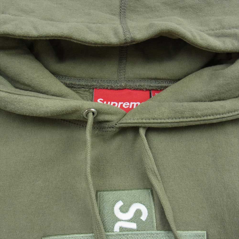 Supreme シュプリーム スウェット 20AW Cross Box Logo Hooded Sweatshirt クロス ボックス ロゴ フーデッド スウェット パーカー モスグリーン系 S