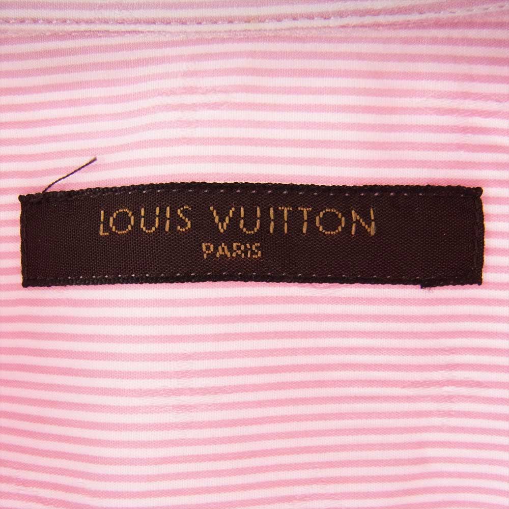 LOUIS VUITTON ルイ・ヴィトン 長袖シャツ モノグラム ストライプ シャツ 長袖 ピンク系 XS