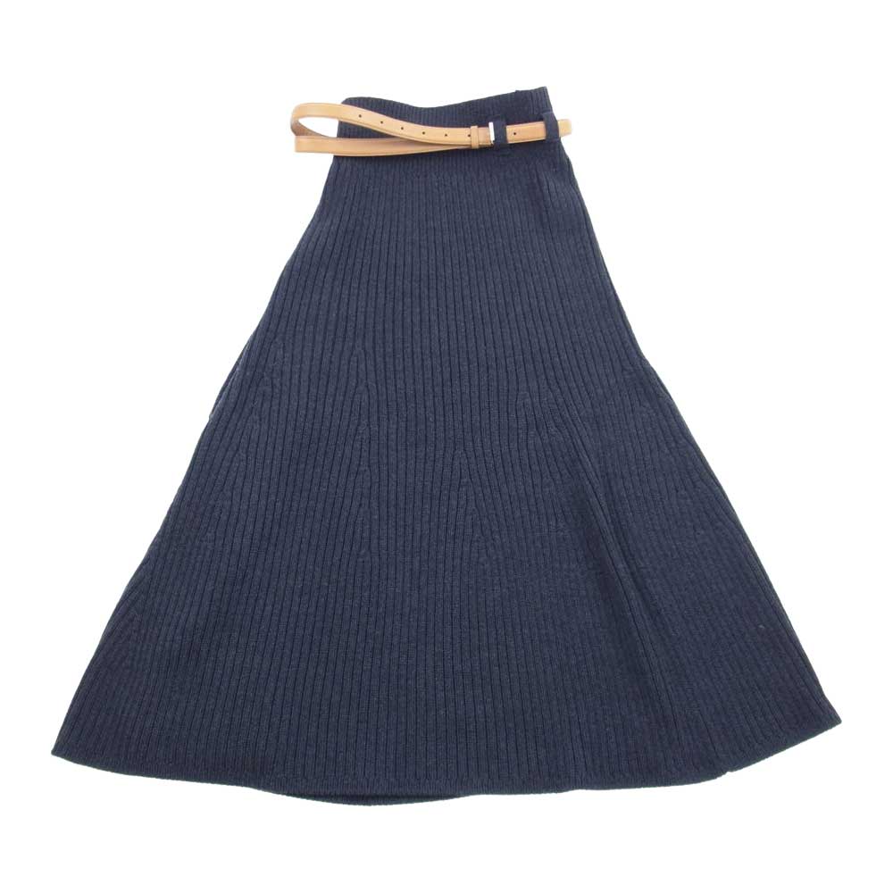 【新品未使用品】イリアンローヴ日本製　ニットロングプリーツスカート　フリーサイズ