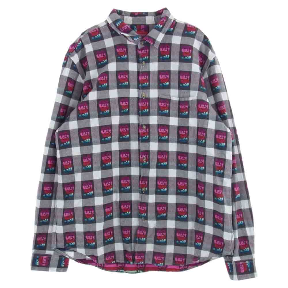 19ss Supreme Rose Buffalo Plaid Shirt 黒S