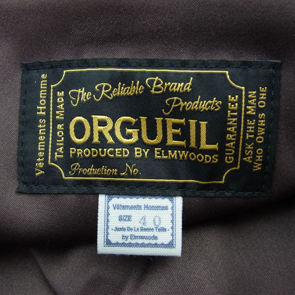 ORGUEIL オルゲイユ セットアップ OR-4108 OR-4107 OR-1049 Glen Check