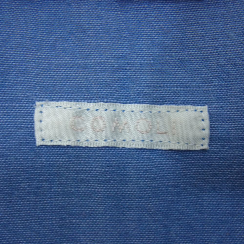 COMOLI コモリ 長袖シャツ 21SS T01-0201 ベタシャン CPO シャツ ブルー系 3