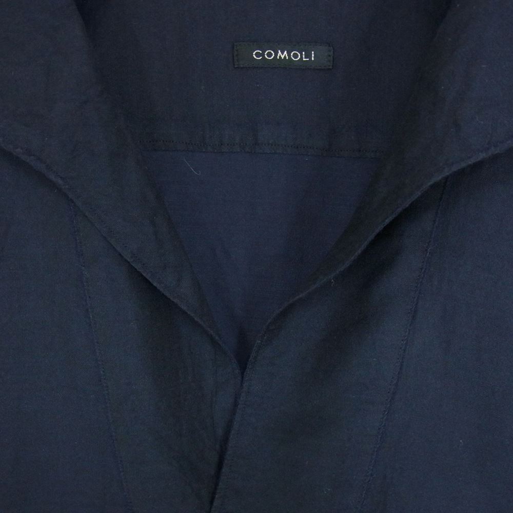 COMOLI 22ss ウールシルク スキッパー 半袖シャツ 3 コモリ