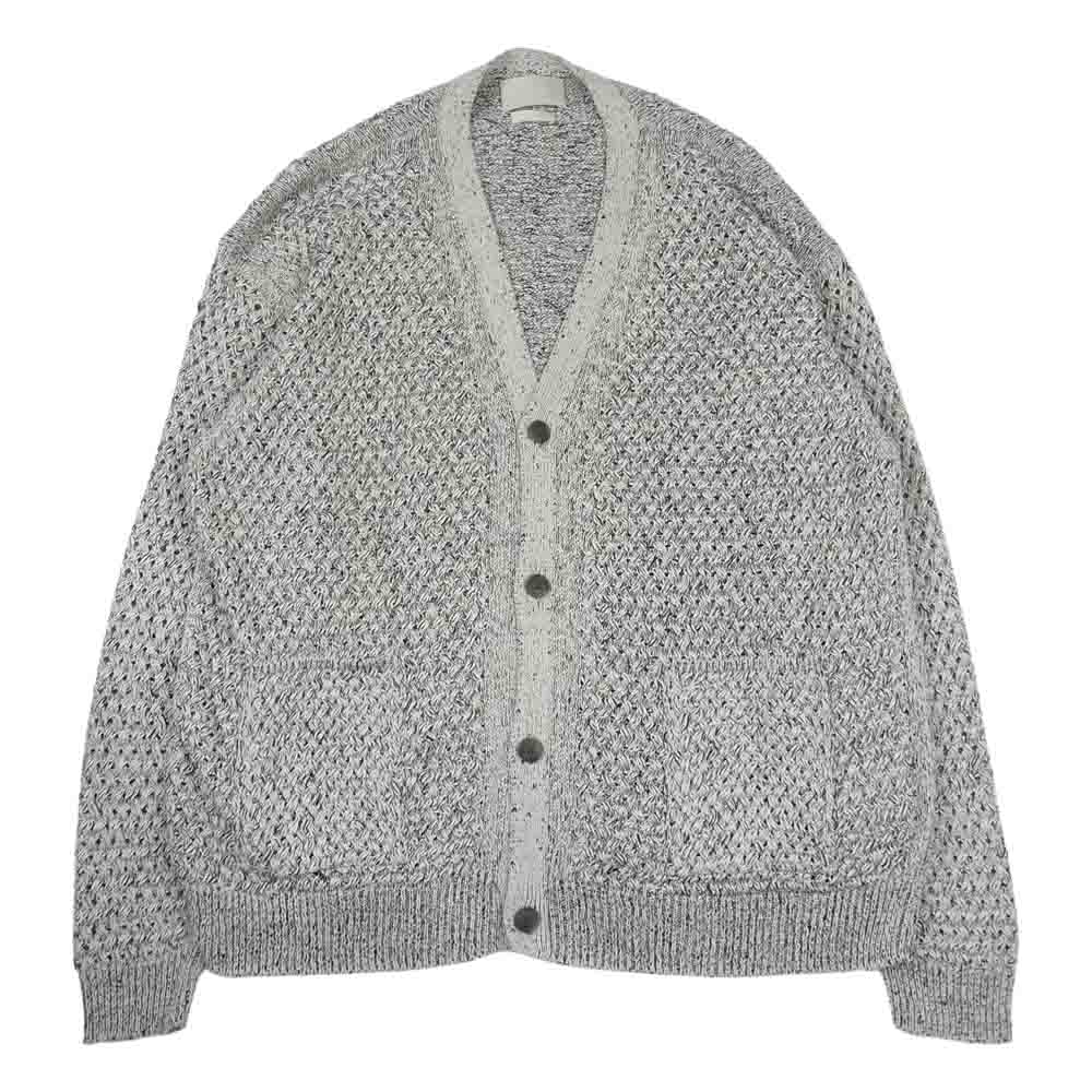 ヨーク YOKE カーディガン 23SS YK23SS0496S MESH CARDIGAN メッシュ ニット カーディガン ブラック系  オフホワイト系 3【極上美品】