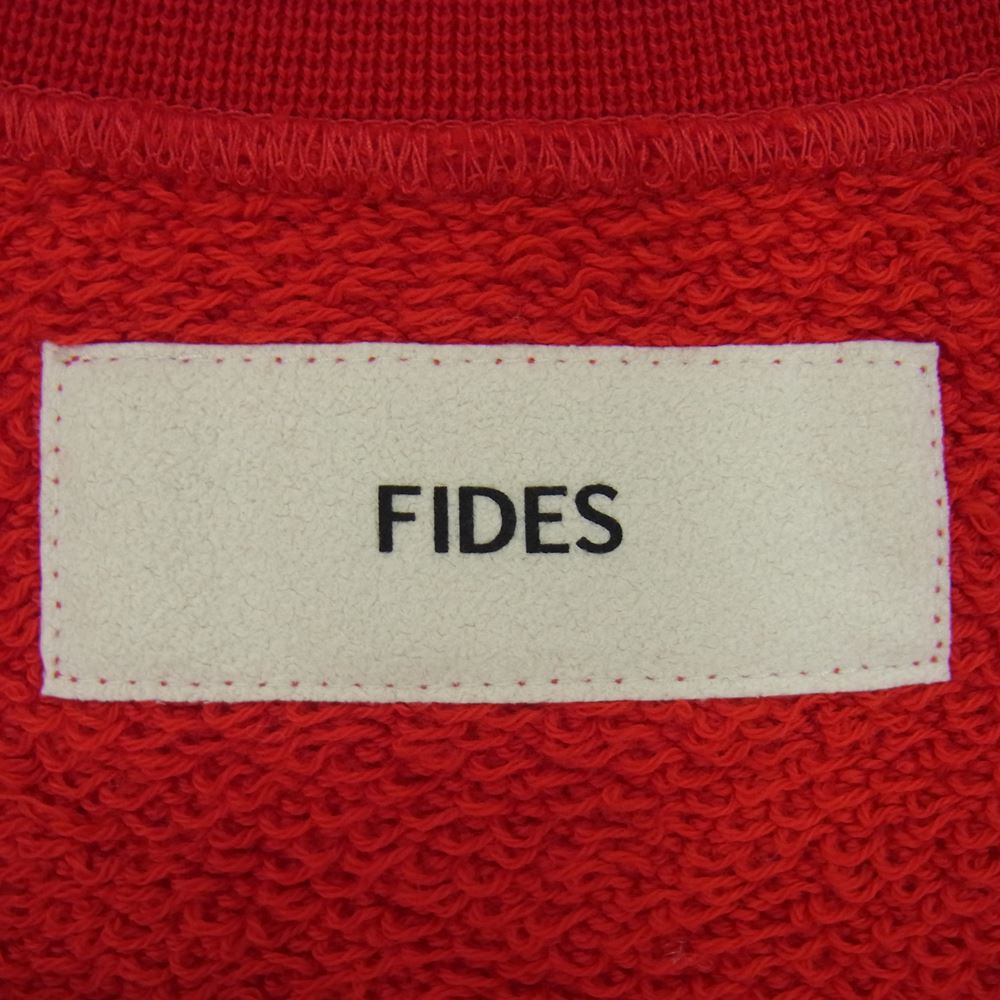 フィデス FIDES スウェット ロゴ コットン スウェット レッド系 S