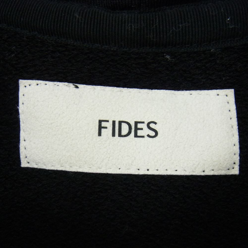 フィデス FIDES パーカー ワンポイント ロゴ ブラック系 XS｜FIDES