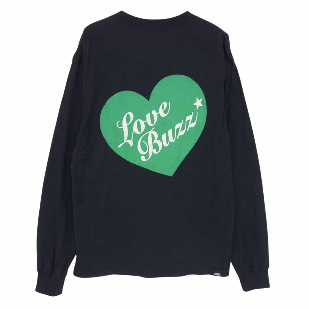 HYSTERIC GLAMOUR ヒステリックグラマー 長袖Ｔシャツ 22AW 02223CL12 LOVE BUZZ CAN YOU FEEL MY  ハート バック ロゴ プリント 長袖 Tシャツ ブラック系 S