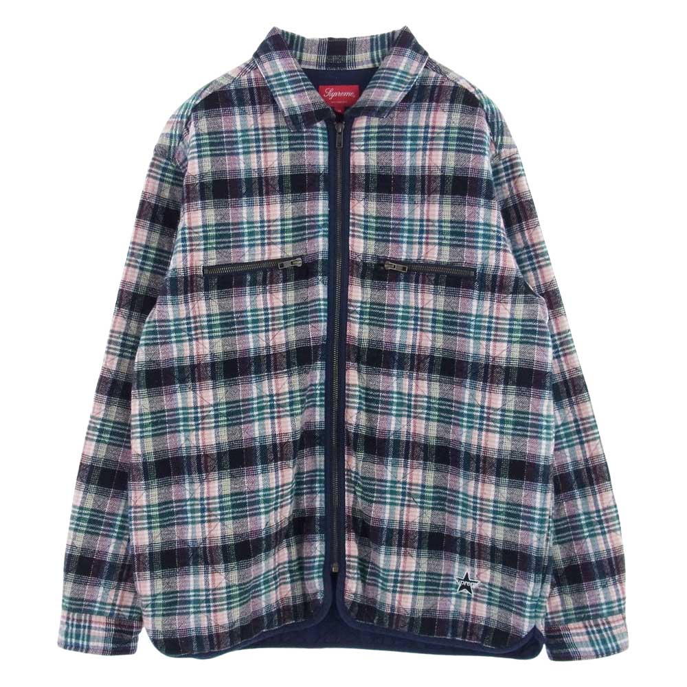 Supreme シュプリーム ブルゾン 19AW Quilted Plaid Zip Up Shirt チェック ジップ キルティング ジャケット  ブルゾン マルチカラー系 M