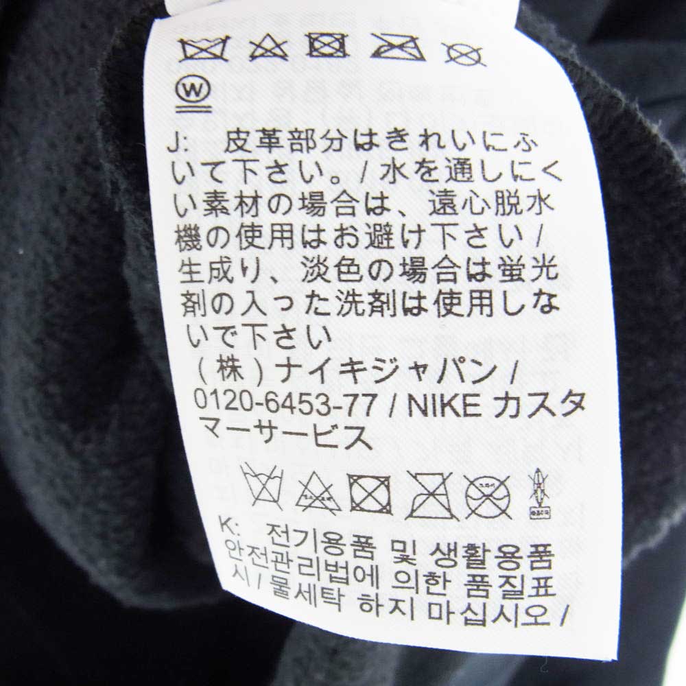 Supreme シュプリーム パーカー 19AW CK6225-010 × Nike ナイキ Leather Applique Hooded  Sweatshirt レザー アップリケ フーディー スウェット パーカー ブラック系 M