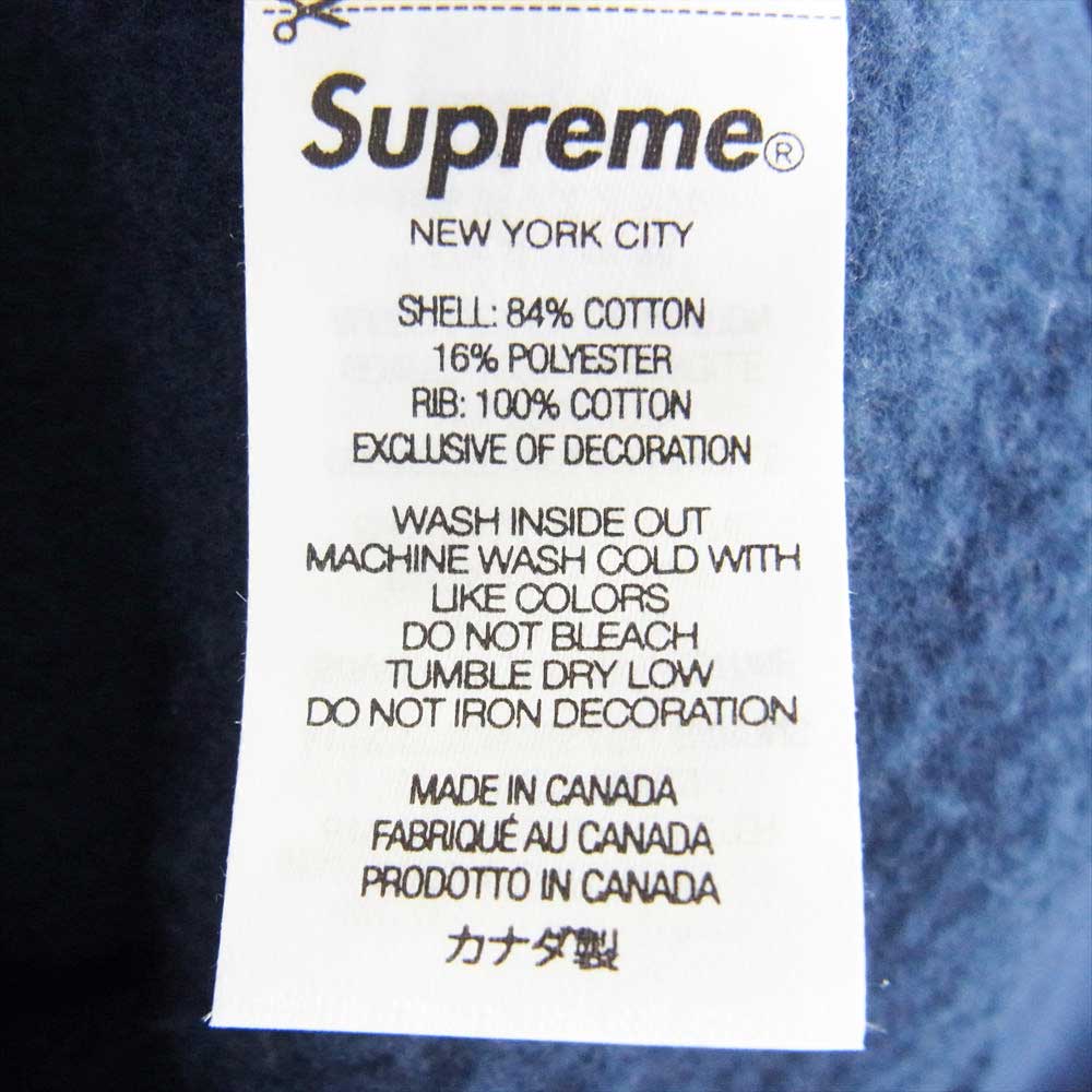 Supreme シュプリーム パーカー 22AW  Capital Hooded Sweatshirt キャピタル フーデッド スウェット シャツ パーカー ネイビー系 S【極上美品】