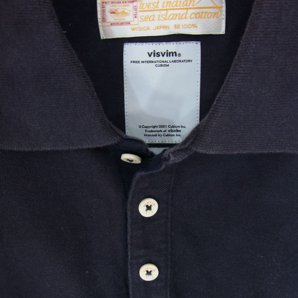VISVIM ビズビム ポロシャツ 刺繍 半袖 ポロシャツ ネイビー系 M 