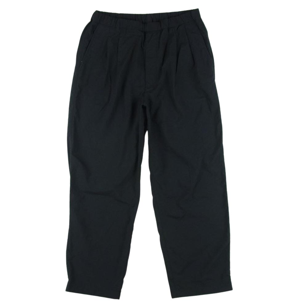 スティーブンアラン STEVEN ALAN パンツ 8114-173-0880 NYLON OX 2PLEATED EASY PANTS ナイロン  ツープリーツ イージー パンツ ブラック系 L