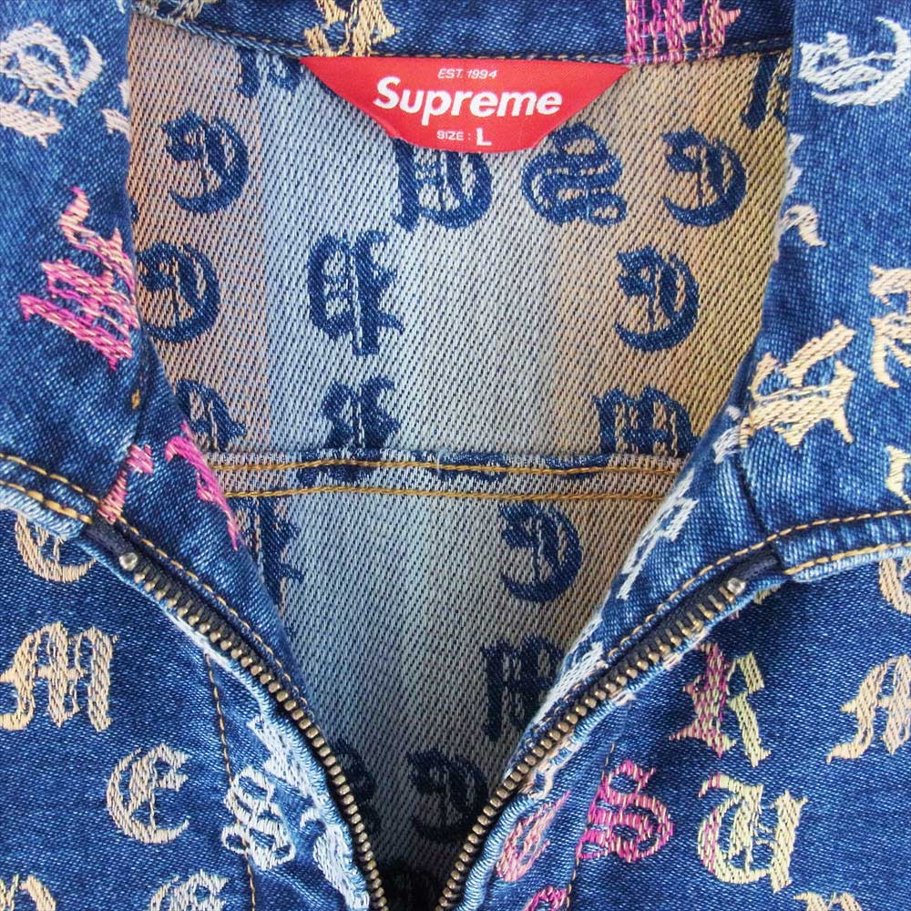 シュプリーム  Gradient Jacquard Denim Jacket デニムジャケット メンズ XL