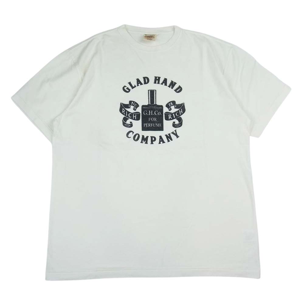GLADHAND & Co. グラッドハンド Ｔシャツ RICH COMPANY リッチ カンパニー 半袖 クルーネック Tシャツ ホワイト系 XL