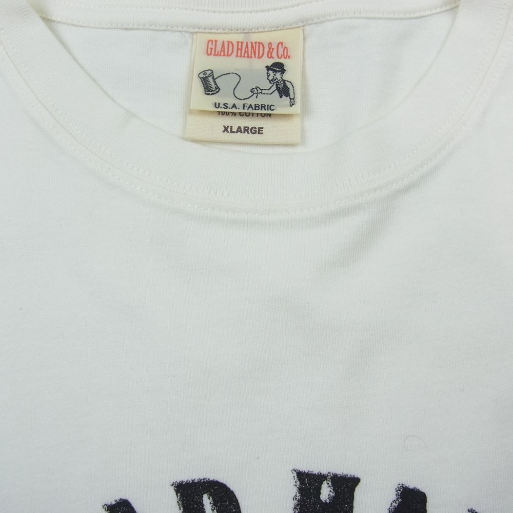 GLADHAND & Co. グラッドハンド Ｔシャツ RICH COMPANY リッチ カンパニー 半袖 クルーネック Tシャツ ホワイト系 XL