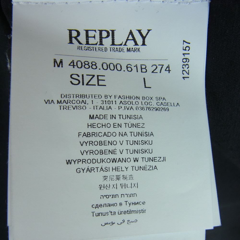 REPLAY リプレイ 長袖シャツ 514914159 国内正規品 HYPERFLEX ハイパー